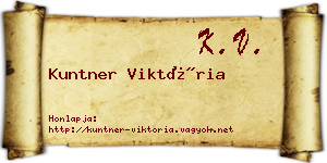 Kuntner Viktória névjegykártya